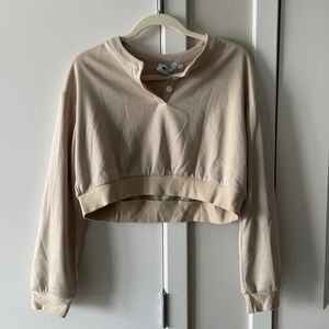 Princess Polly Rise and Lounge crop, never worn, beige, size 6